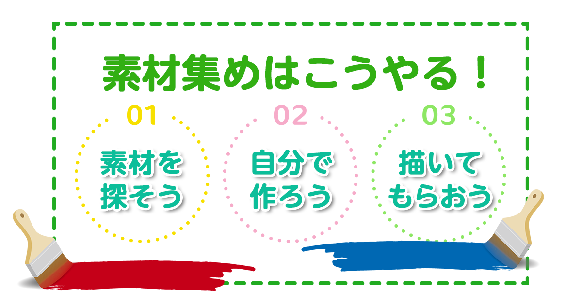 素材集めはこうやる！集め方の3つの方法