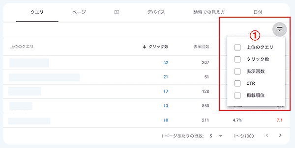 Google Search Console検索パフォーマンスの使い方基礎編謎の三角!行のフィルタリング項目