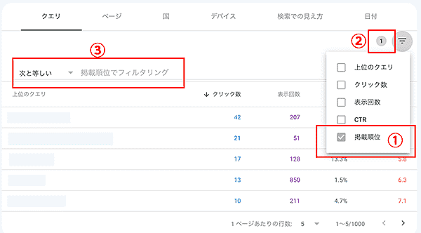 Google Search Console検索パフォーマンスの使い方基礎編謎の三角！行のフィルタリング設定
